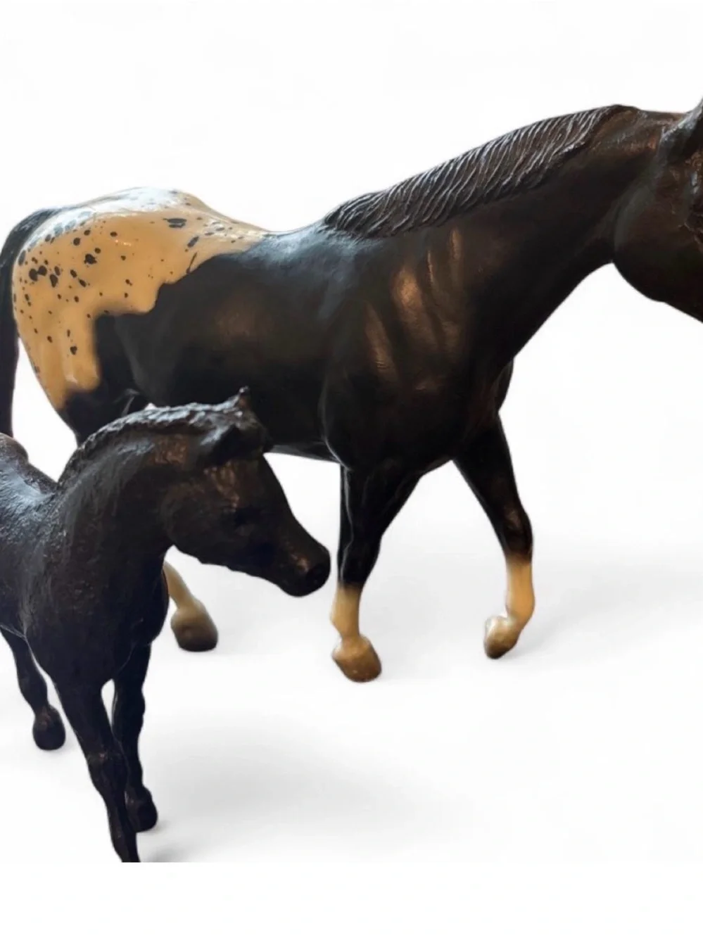 Vintage 1982 Breyer Stock Mate Appaloosa and Rough cut Foal